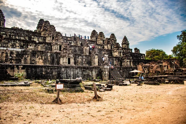 Angkor Antico Tempio Buddista Giorno Cambogia — Foto Stock