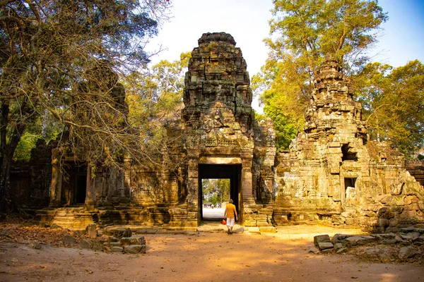 Starý Chrám Agkor Wat Kambodži — Stock fotografie