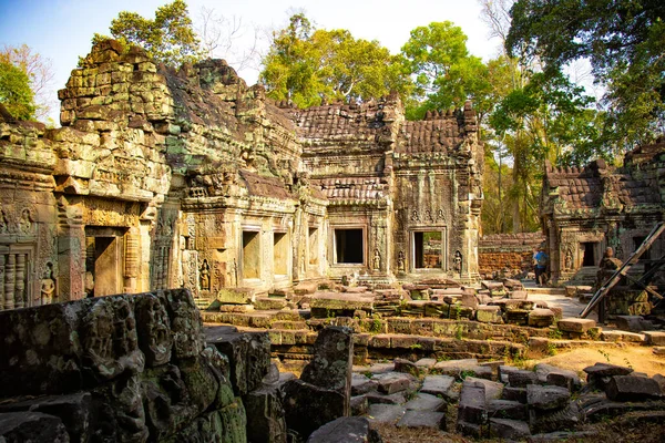 Kamboçya Daki Eski Tapınak Agkor Wat — Stok fotoğraf