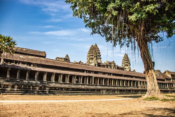 Παλιός Ναός Agkor Wat Στην Καμπότζη — Φωτογραφία Αρχείου