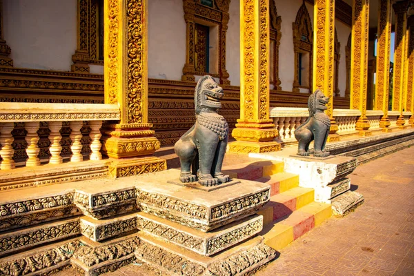 Buddhistische Tempelarchitektur Und Statuen Kambodscha — Stockfoto