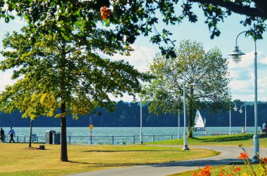 Toronto, Kanada - 5 Temmuz 2020: Toronto Adası 'nın güzel manzarası.