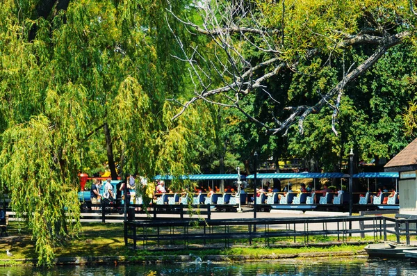 Toronto Island Park Cena Ensolarada Com Pessoas — Fotografia de Stock