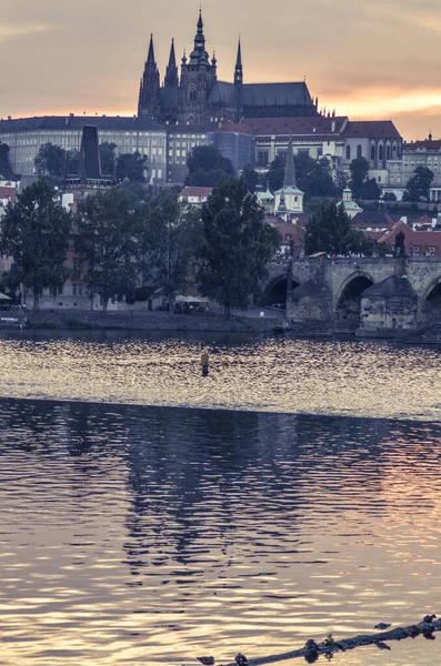 Praga República Checa Julho 2015 Uma Bela Vista Edifícios Históricos — Fotografia de Stock