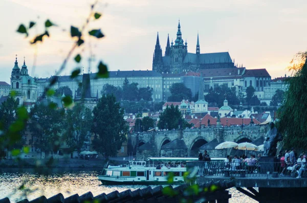 Praag Tsjechië Jul 2015 Een Prachtig Uitzicht Historische Gebouwen Standbeelden — Stockfoto