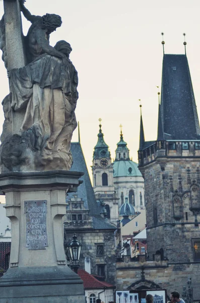 Prag Tjeckien Jul 2015 Vacker Utsikt Över Historiska Byggnader Och — Stockfoto