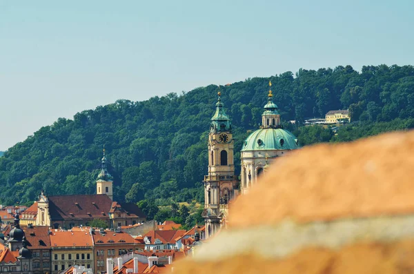 Vista Cênica Sol Praga Iluminada — Fotografia de Stock