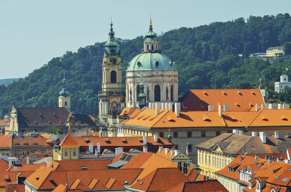 Vista Cênica Sol Praga Iluminada — Fotografia de Stock