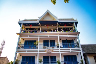 Şehir Luang Prabang gündüz vakti, Laos