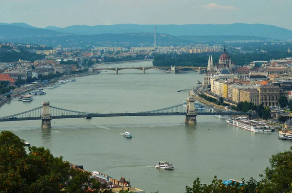 Najbliższe Miasto Ciągu Dnia Węgry — Zdjęcie stockowe