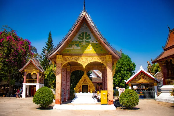 Буддийская Храмовая Архитектура Лаоса — стоковое фото