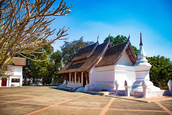 Architettura Del Tempio Buddista Laos — Foto Stock
