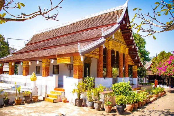 Architecture Temple Bouddhiste Laos — Photo