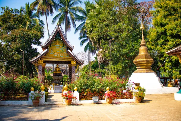 Wat Xieng Thong Temple Architecture Laos — Foto de Stock