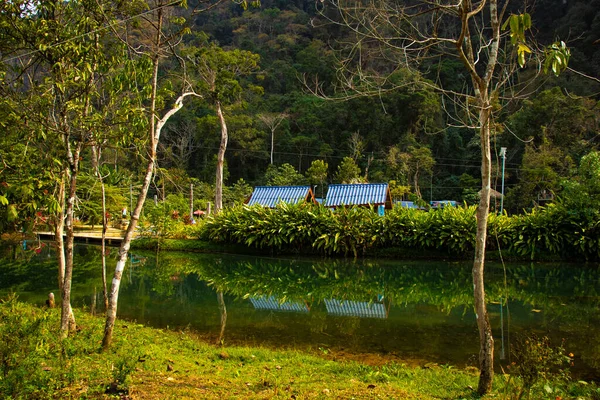 Blue Lagoon Park Vang Vieng Laos — Photo