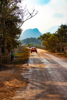 Vang Vieng şehri bölgesi, Laos 