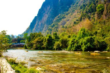 Vang Vieng şehri bölgesi, Laos 