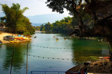 Vang Vieng şehri bölgesi, Laos 