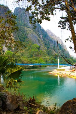 Vang Vieng şehri bölgesi, Laos 