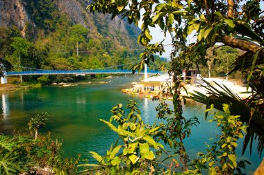 Vang Vieng şehri bölgesi, Laos 