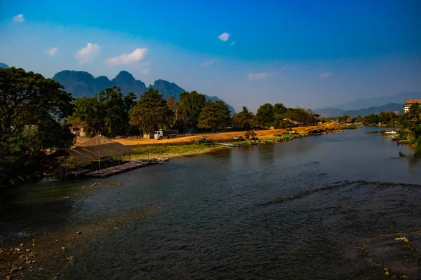 Rivière Nansong Vang Vieng Laos — Photo