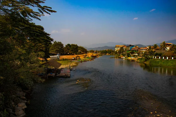 Rivière Nansong Vang Vieng Laos — Photo