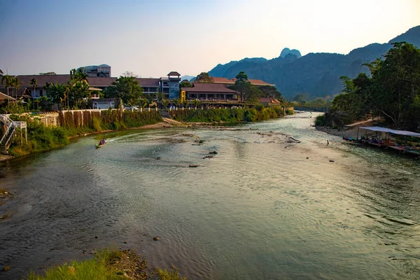 Rivière Nansong Vang Vieng Laos — Photo