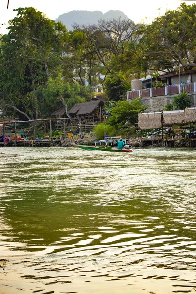 Nansong River Vang Vieng Laos — Stock Photo, Image