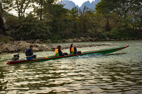 Rivière Nansong Vang Vieng Laos — Photo