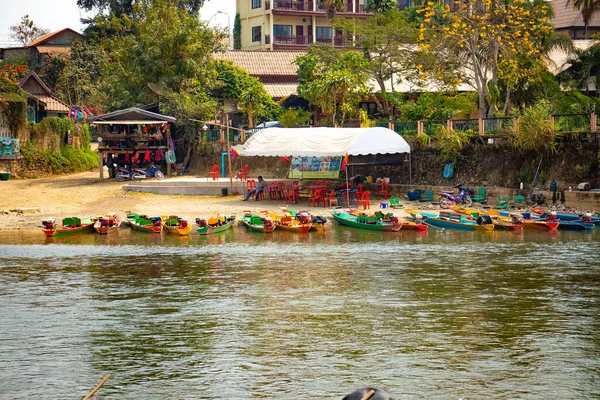 Fiume Nansong Vang Vieng Laos — Foto Stock