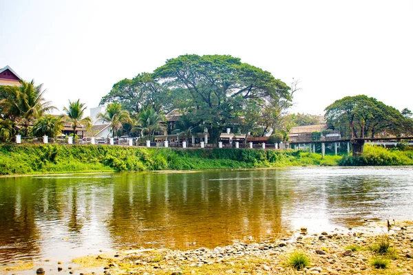 Nansongfloden Vang Vieng Laos — Stockfoto