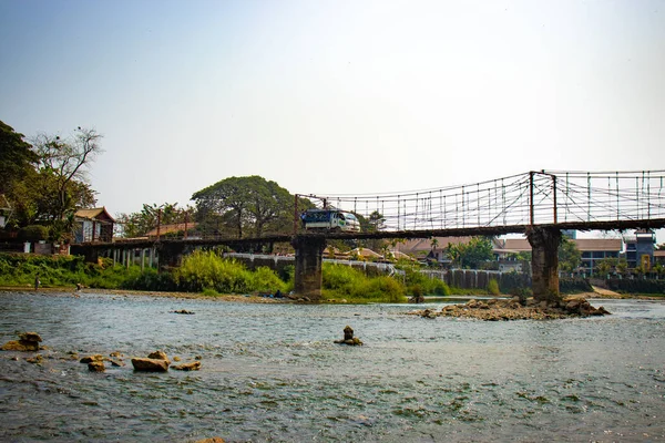 Scenic View Nansong River Laos — Stock Photo, Image