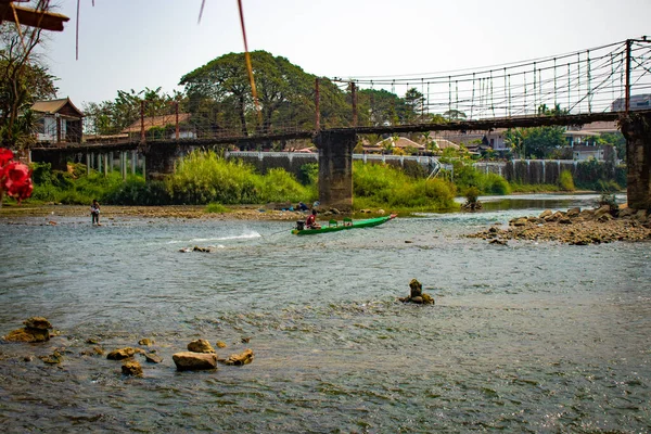 Scenic View Nansong River Laos — Stock Photo, Image