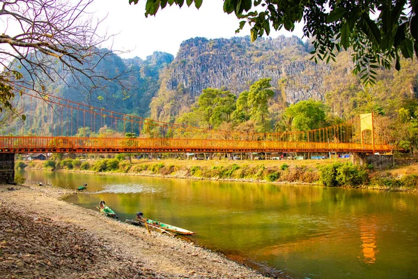 Orangenbrückenpark Vientiane Laos — Stockfoto