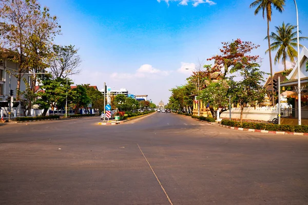 Cidade Vientiane Durante Dia Laos — Fotografia de Stock