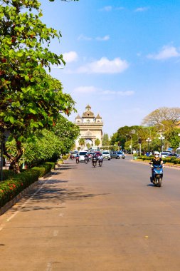Gündüz şehir manzarası, Vientiane, Laos 