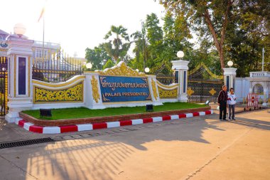 Gündüz şehir manzarası, Vientiane, Laos 