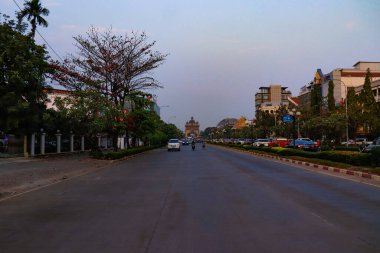 Vientiane kasabası gündüz vakti Laos 