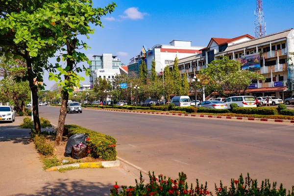 Cena Urbana Durante Dia Vientiane Laos — Fotografia de Stock