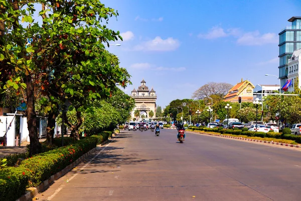 Stadsbeeld Overdag Vientiane Laos — Stockfoto