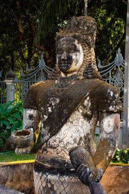 Buddha Parkı Laos 'ta eski usul duruyor. 