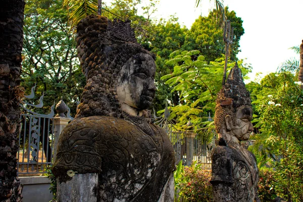 Buddha Park Mit Altem Ton Laos — Stockfoto