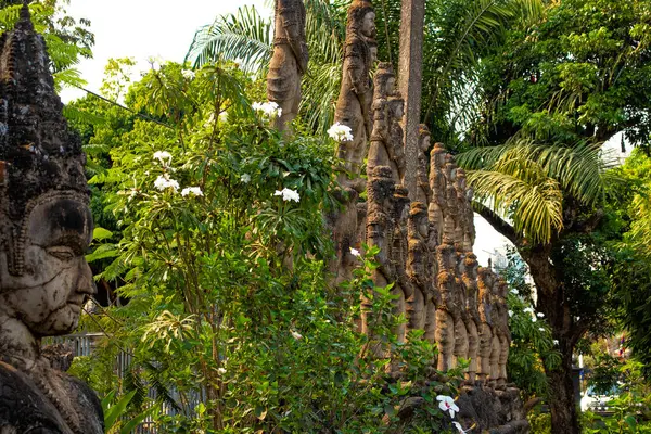 Buddha Park Old Tone Stautes Laos — Stock Photo, Image