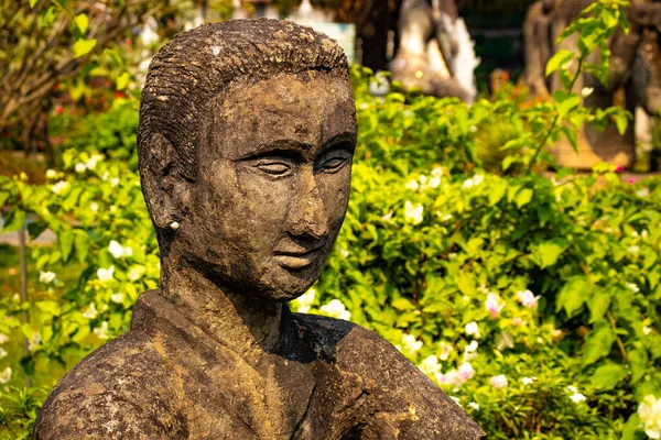 Parque Buda Com Stautes Tom Antigo Laos — Fotografia de Stock