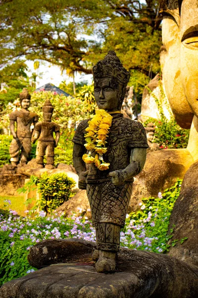 Buddha Park Starymi Tonami Laosie — Zdjęcie stockowe