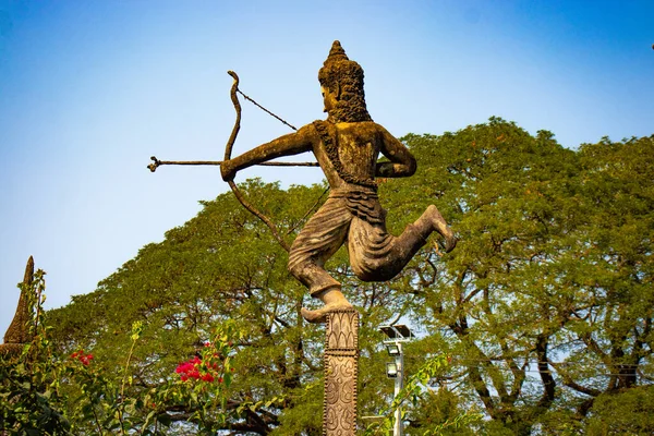 Buddha Park Con Stautes Vecchio Tono Laos — Foto Stock