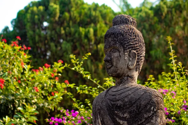 Estátuas Antigas Pedra Buddha Park Laos — Fotografia de Stock