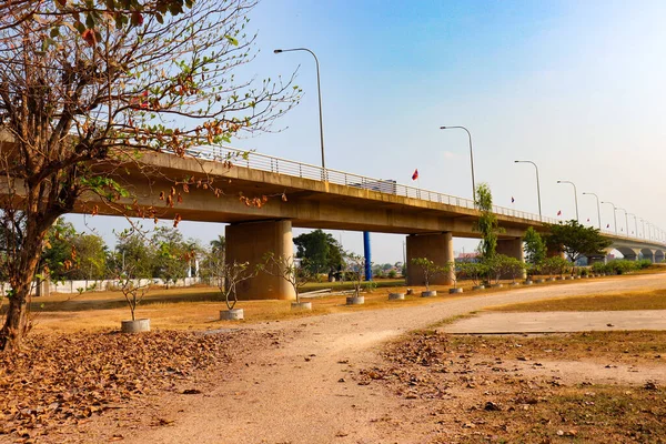 Jembatan Persahabatan Siang Hari Laos — Stok Foto