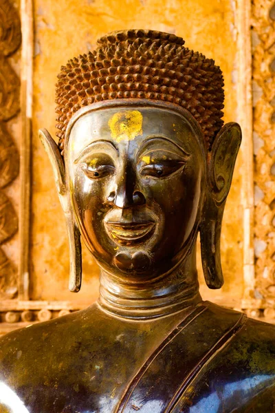 Close View Statue Buddha Haw Phra Kaew Temple Laos — стоковое фото