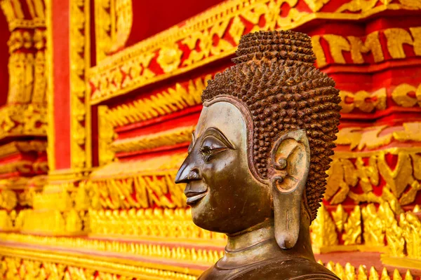 Vista Vicino Della Statua Buddha Haw Phra Kaew Temple Laos — Foto Stock